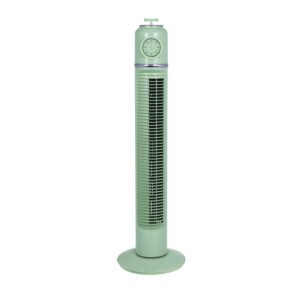 Ventilador Torre Huracan Verde 45w 3velocidades Temporizador  Fijo Y Rotatorio 75x22x22cm