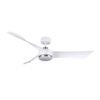 Ventilador Dc Tempel 26w Blanco/niquel 3 Aspas 132d 6vel. 3000k, 4000k, 6500k 2950lm  C/remoto, Memoria Y Temporizador