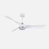 Ventilador Dc Tempel 26w Blanco/niquel 3 Aspas 132d 6vel. 3000k, 4000k, 6500k 2950lm  C/remoto, Memoria Y Temporizador
