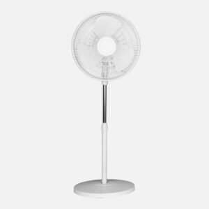 Ventilador De Pie Yamato Blanco 3vel 50w 3asp  Fijo Y Rotatorio Regx41x41cm