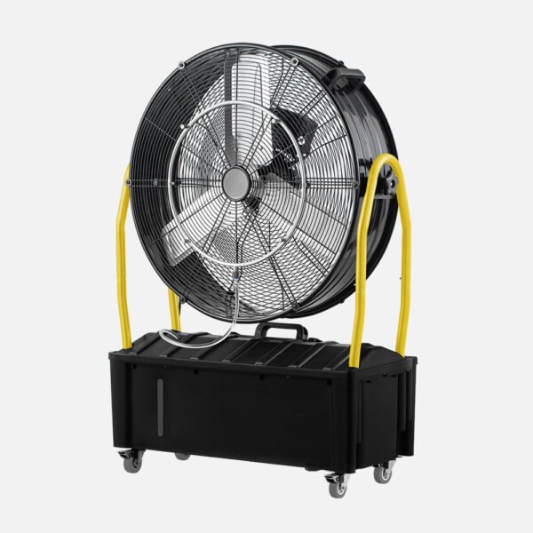 Ventilador Nebulizador Industrial Excalibur 300w Negro/amarillo 3aspas 3vel. 65d Tanque Agua 25l C/ruedas 101x71x30cm
